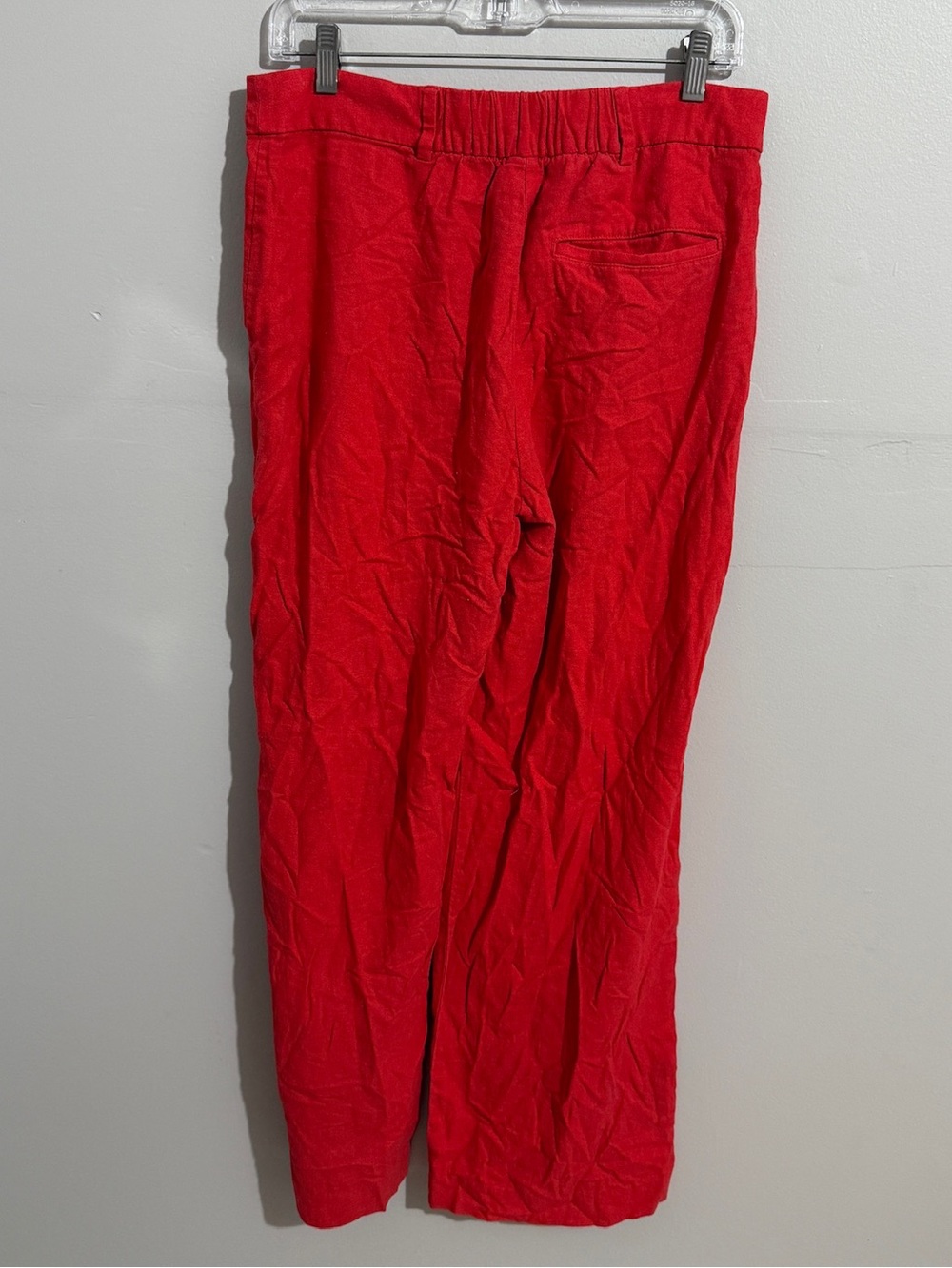 Old Navy Taylor Wide Leg Trouser Pants Pleated Womens M Red Extra High Rise - Picture 3 of 11